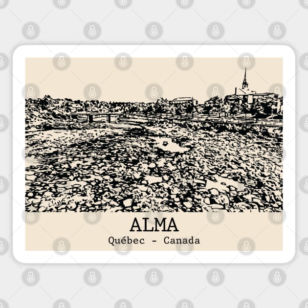 Alma - Québec Magnet by Lakeric